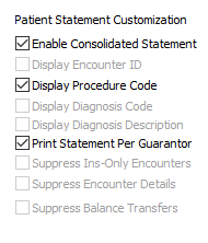 statement settings